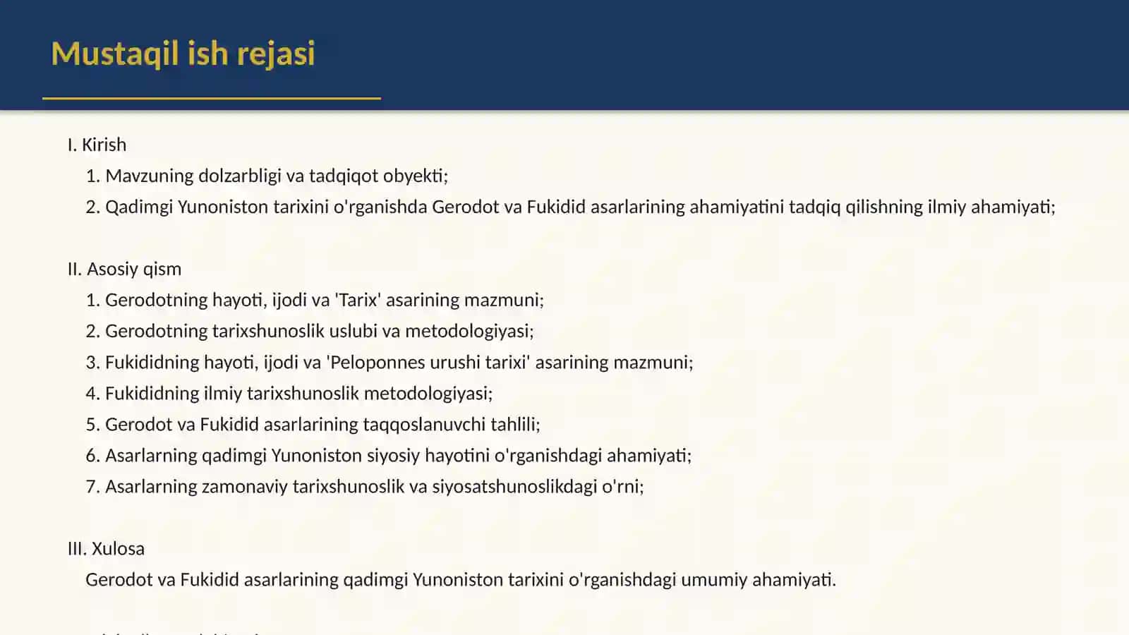 Qadimgi Yunoniston tarixini oʻrganishda Gerodot vs Fukidid asarlarining ahamiyati 2