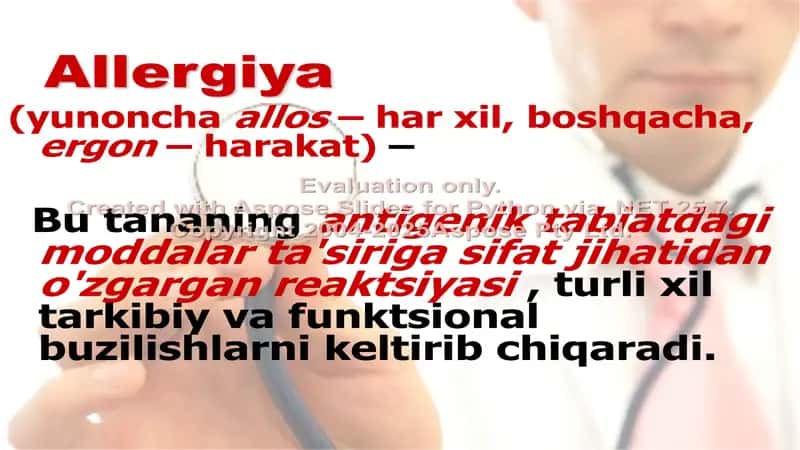 Pollinozlar tasnifi, klinikasi xususiyatlari 2