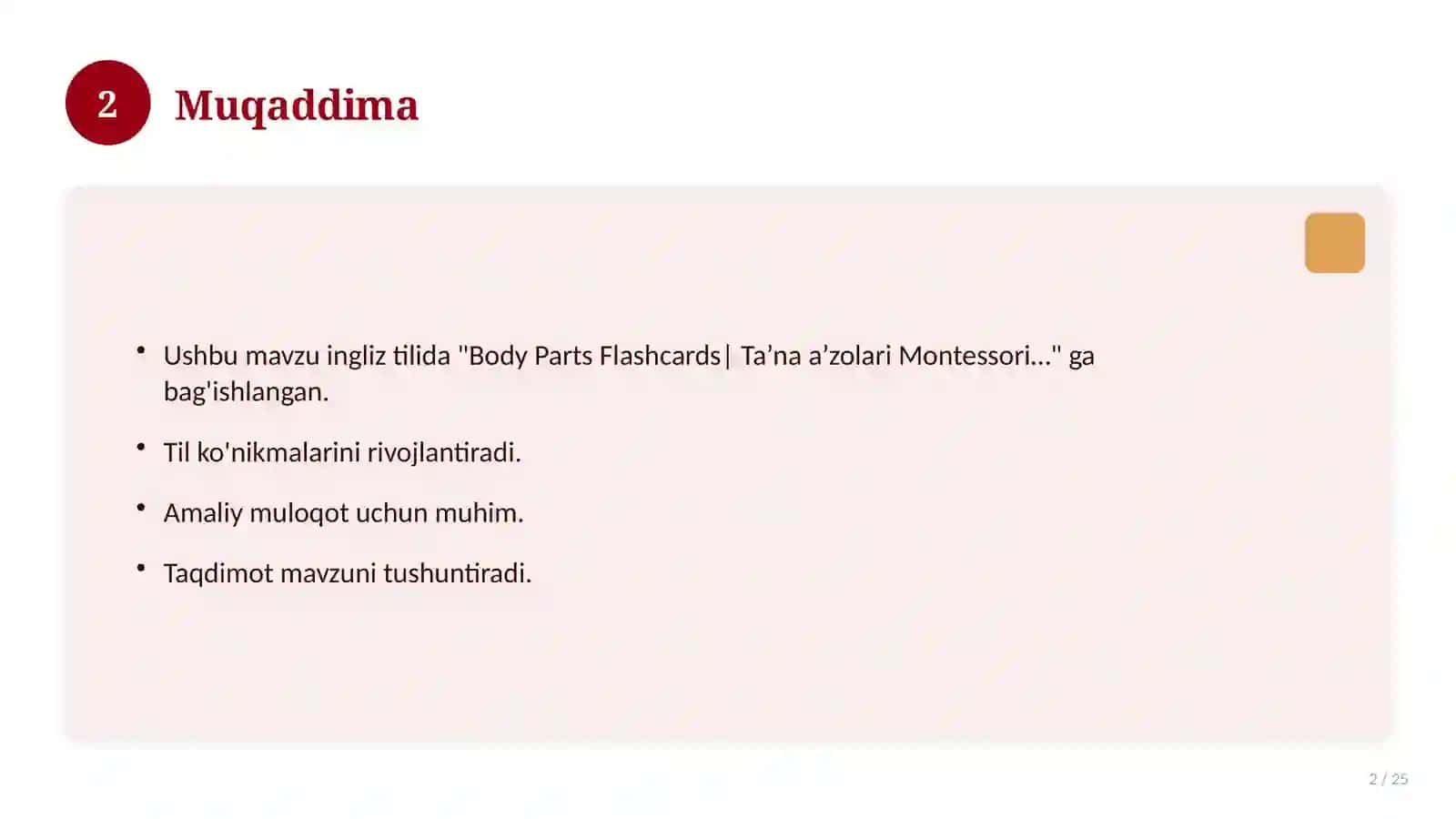 Body Parts Flashcards| Ta’na a’zolari Montessori kartochkalar 2