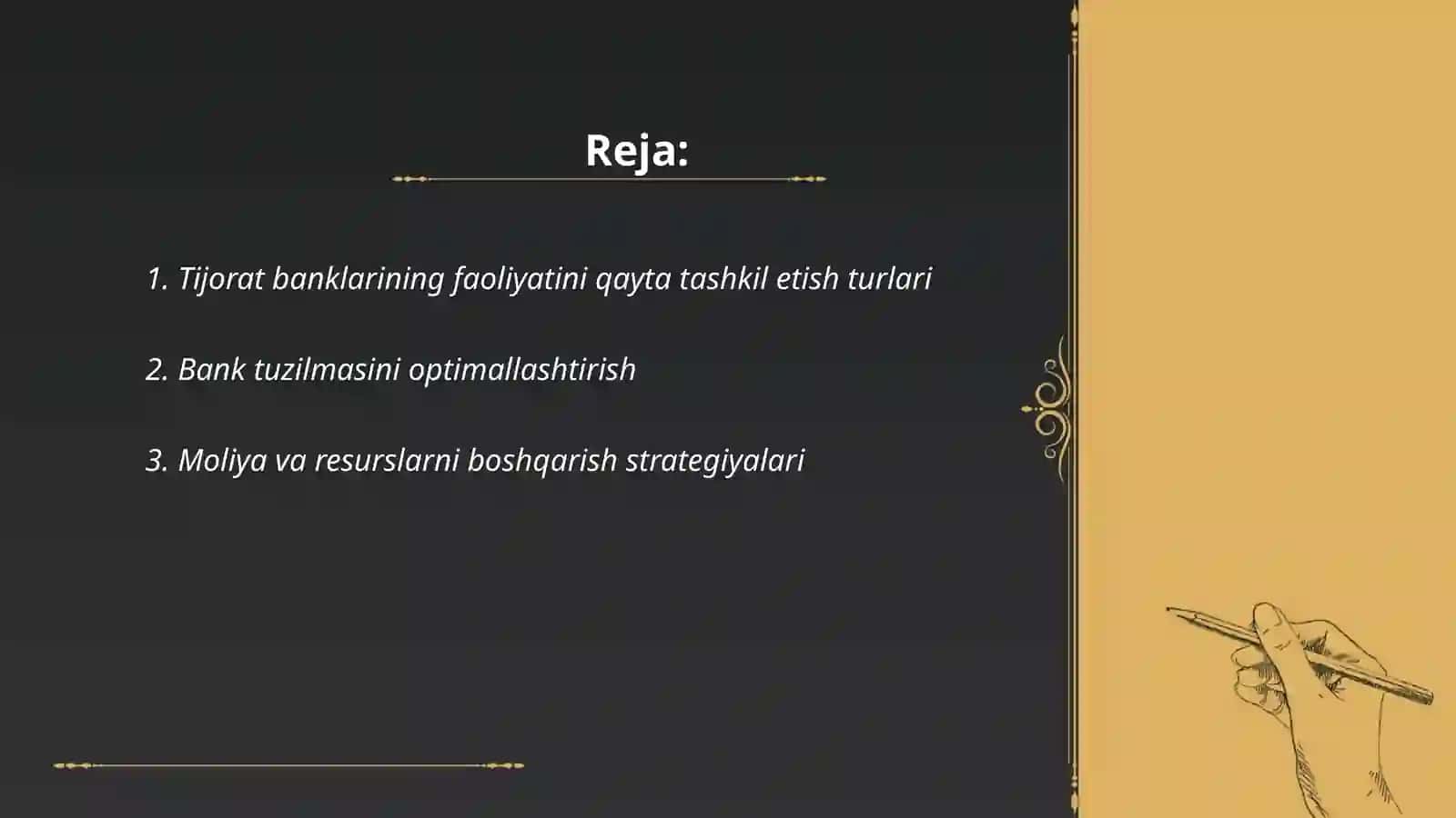Tijorat banklari faoliyatini qayta tashkil etish shakillari 2