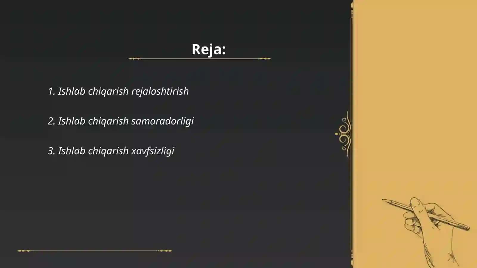 Ishlab chiqarish rejalashtirish 2