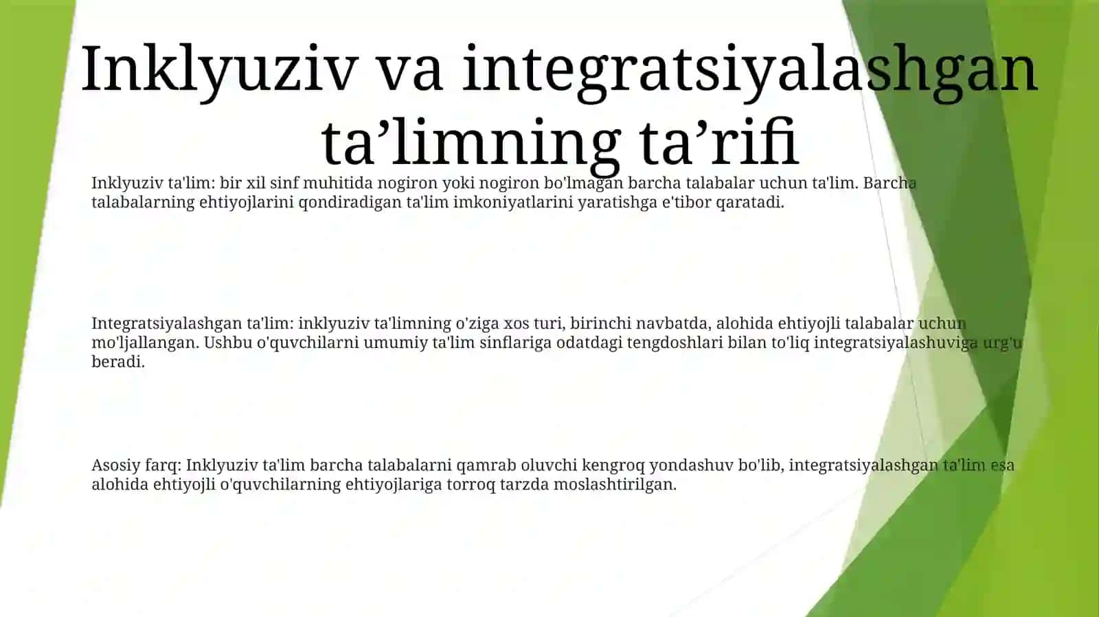 Inklyuziv TaʼLim Va Integratsiya TaʼLimning Bir Biridan Farqi 2
