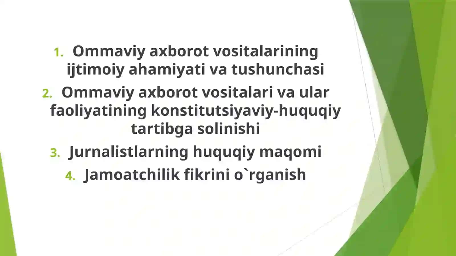 O’zbekiston Respublikasida ommaviy axborot vositalari faoliyati 2