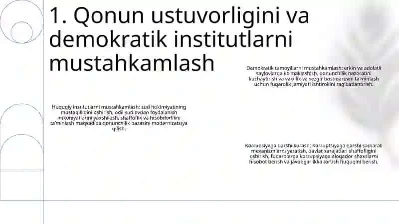 Davlat Va Jamiyat Qurilish Tizimini Takomillashtirishning Ustuvor Yo'Nalishlari 2