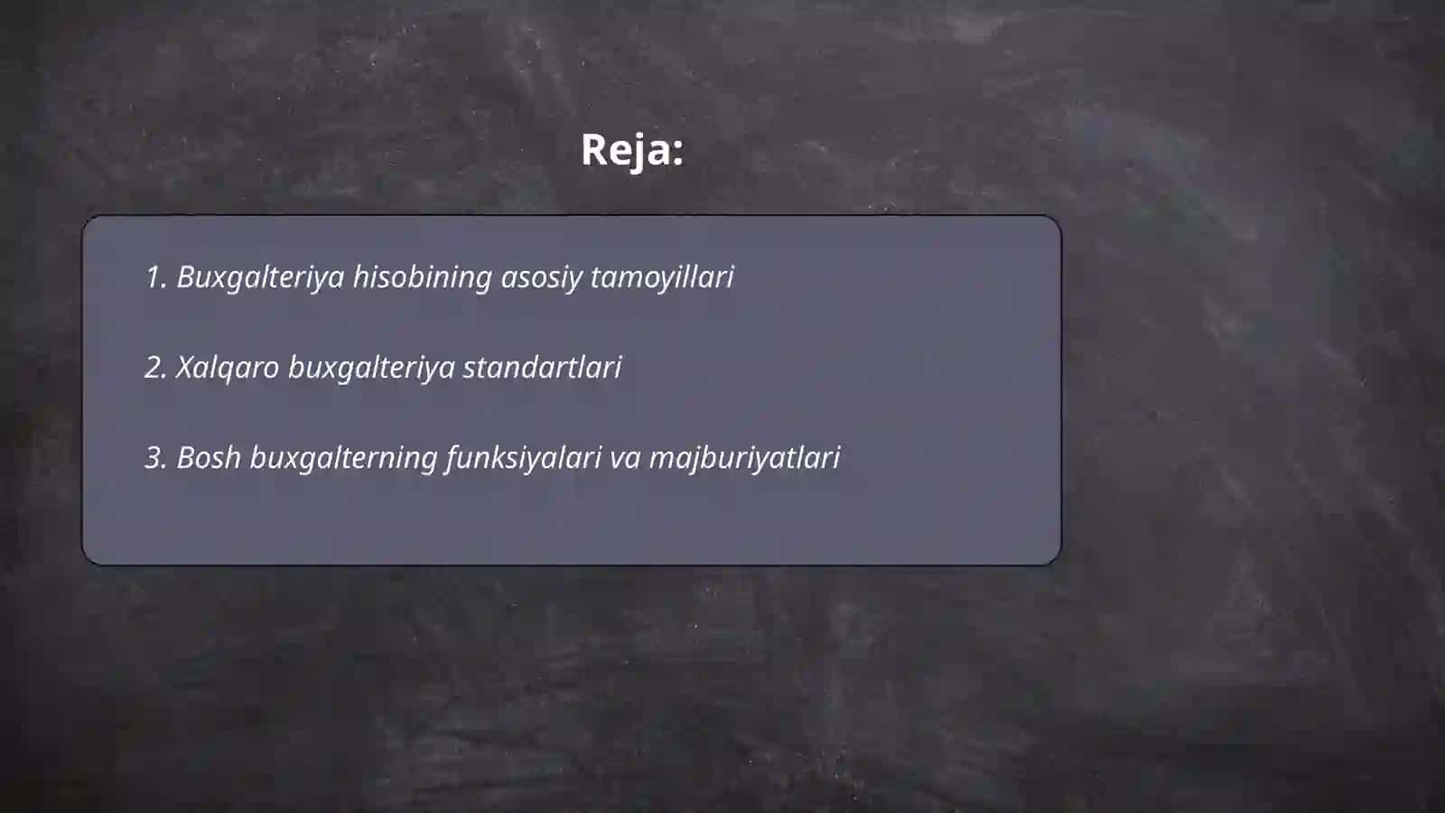 Buxgalteriya hisobini tashkil etish va hisob siyosati 2