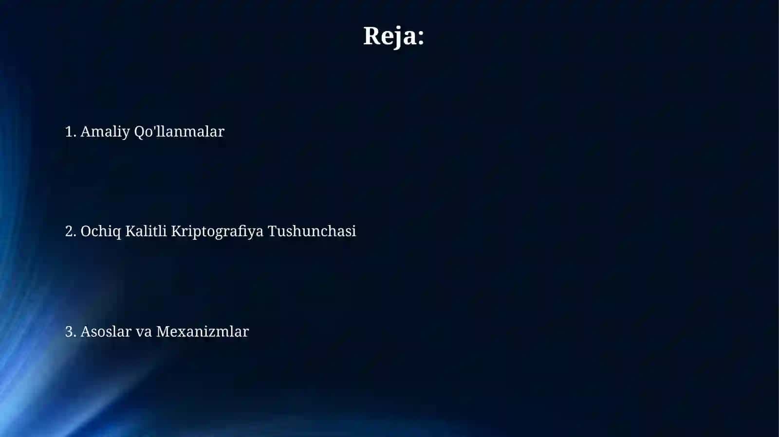 Ochiq kalit kriptosistemasi konsepsiyasi 2