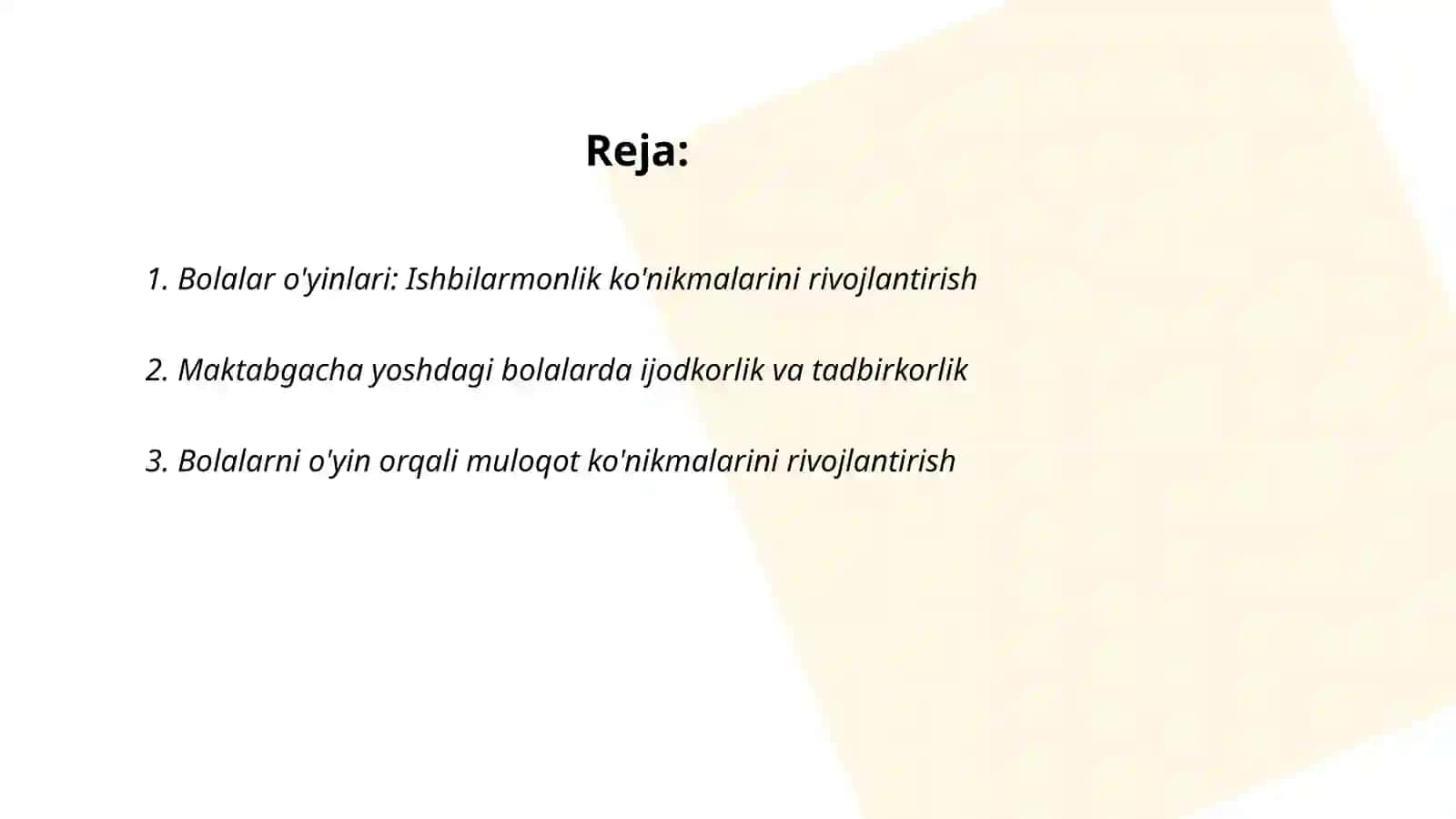Maktabgacha yoshdagi bolalarning ishbilarmonlik o'yinlariga rahbarlik qilish 2