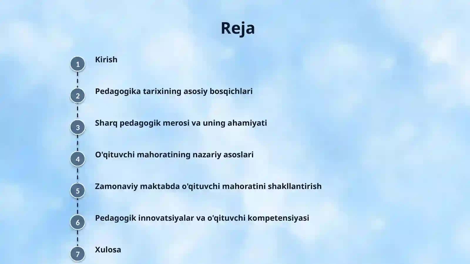 Pedagogik first tarixi va maktab amaliyotida o'qituvchi mahorati masalalari. 2