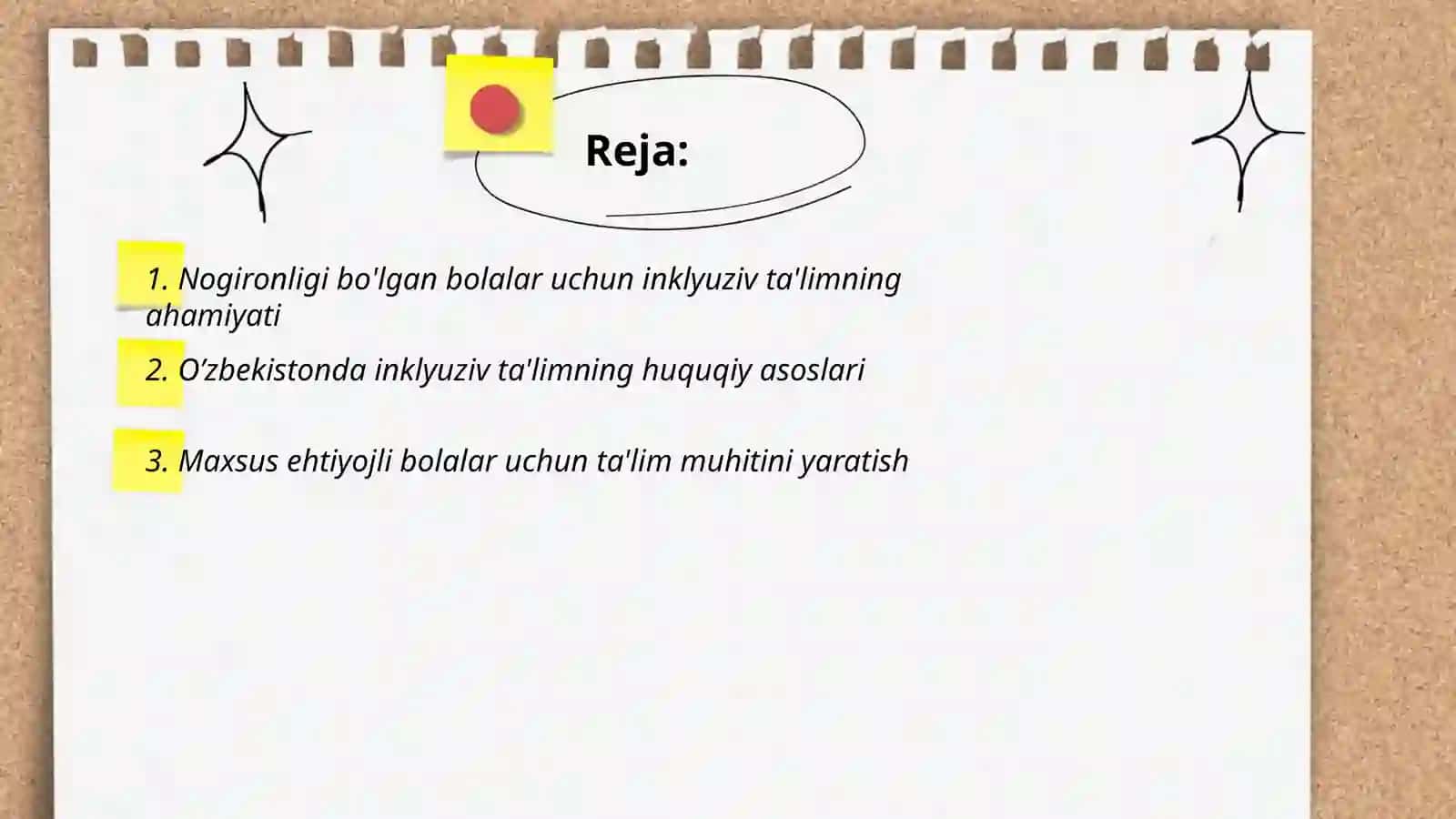 Inklyuziv ta'lim uchun huquqiy asoslar 2
