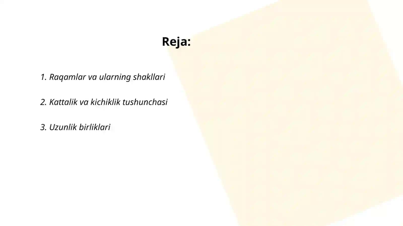 Raqamlar va ularning shakllari 2