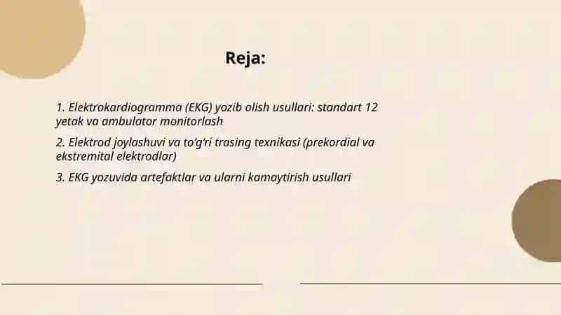 Elektra kardiagrama yozib olish usulari va normalari 2