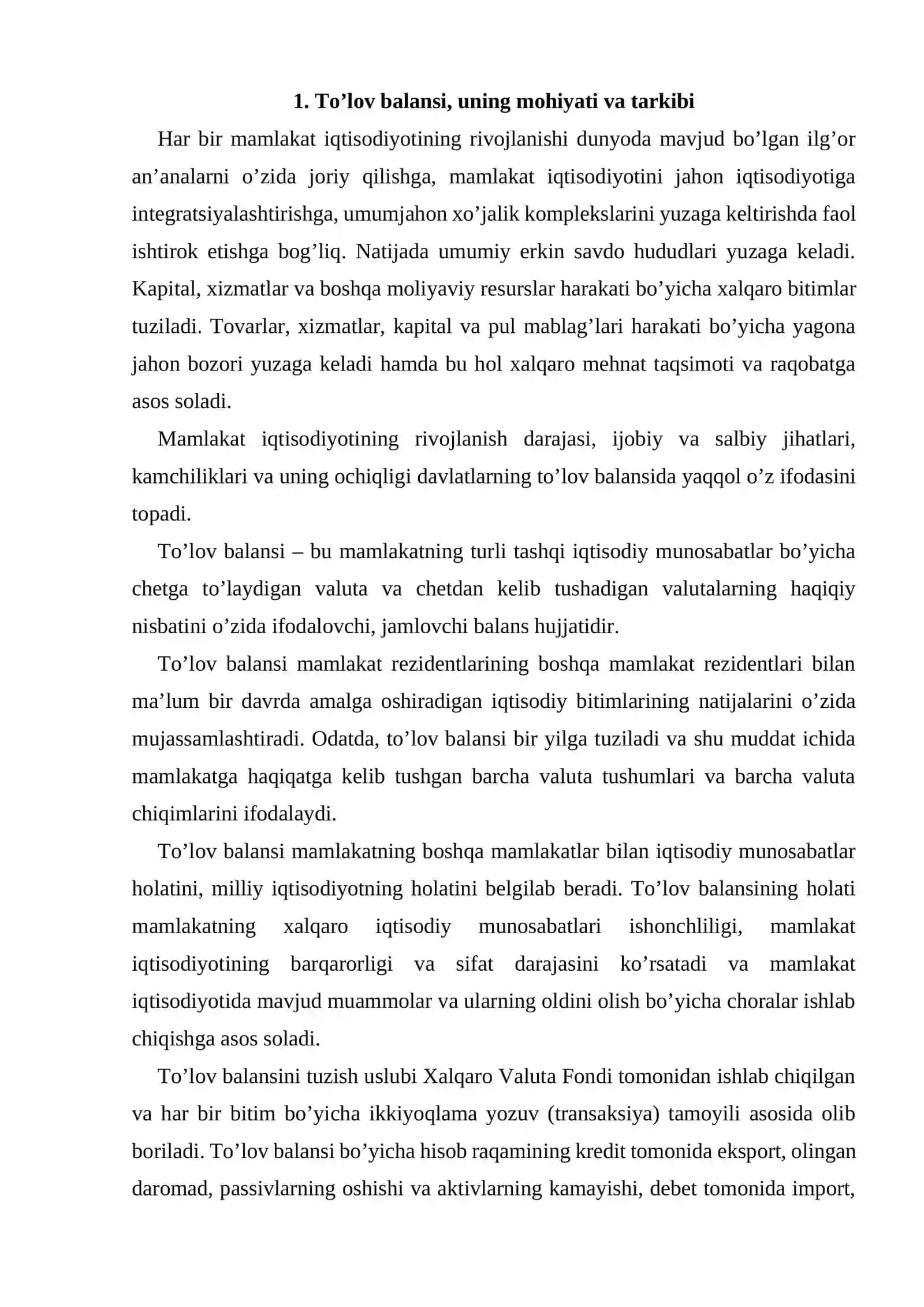To‘lov va hisob-kitob balanslari 2