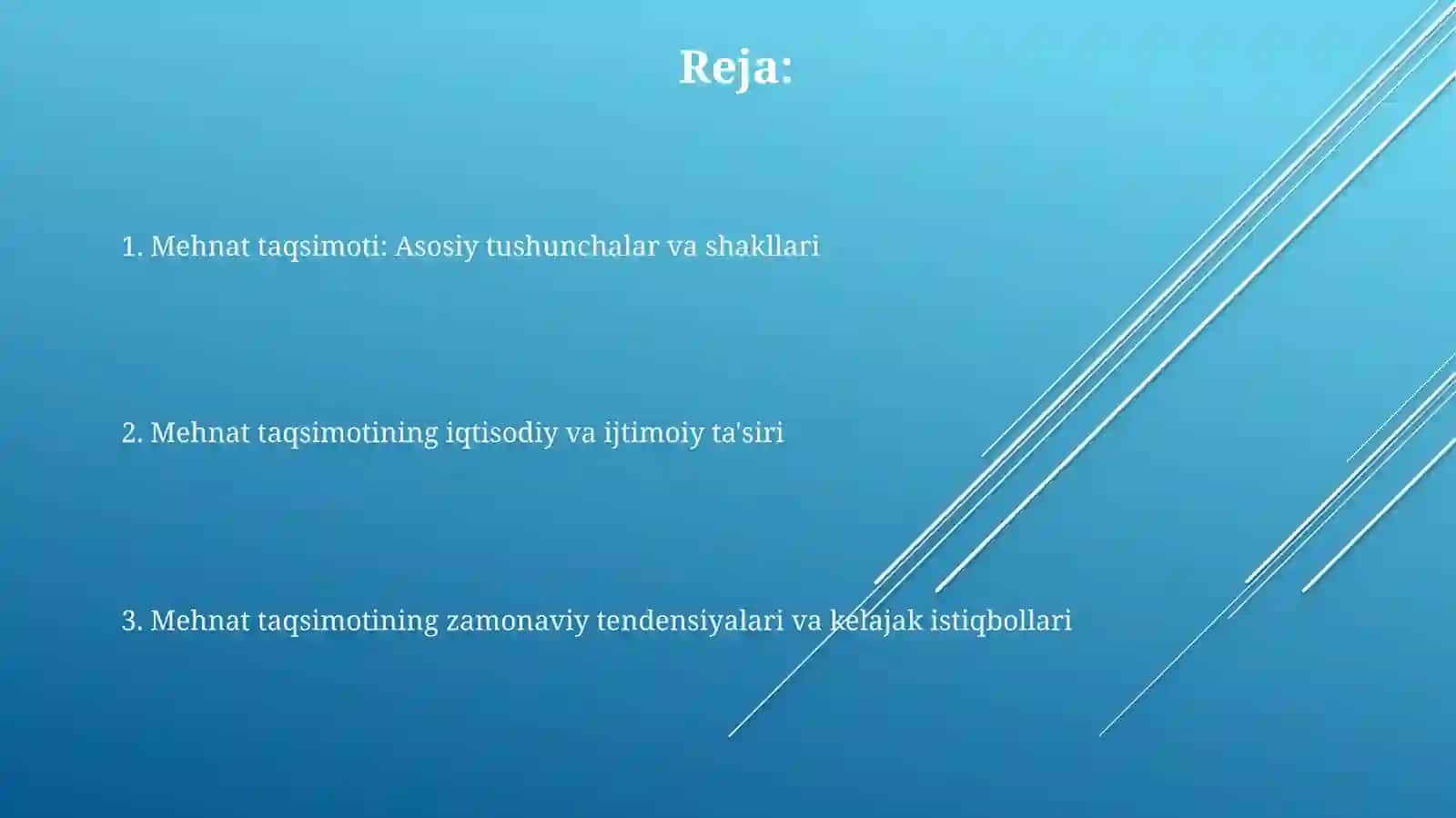 Mehnat taqsimoti 2