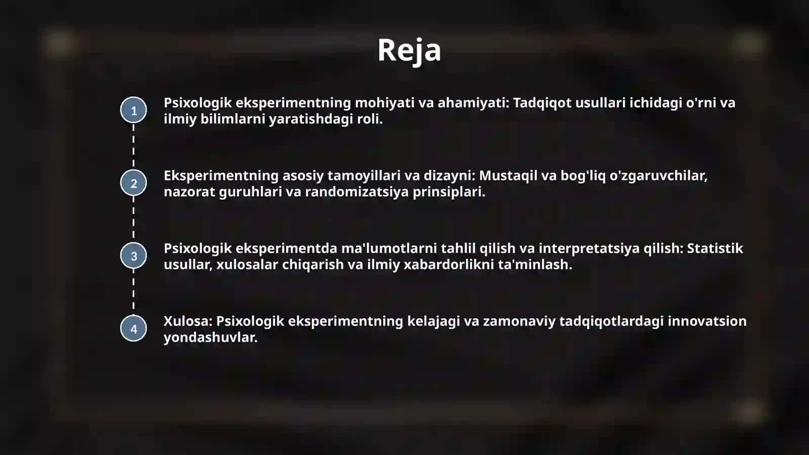 Psixologik eksperiment asoslari 2