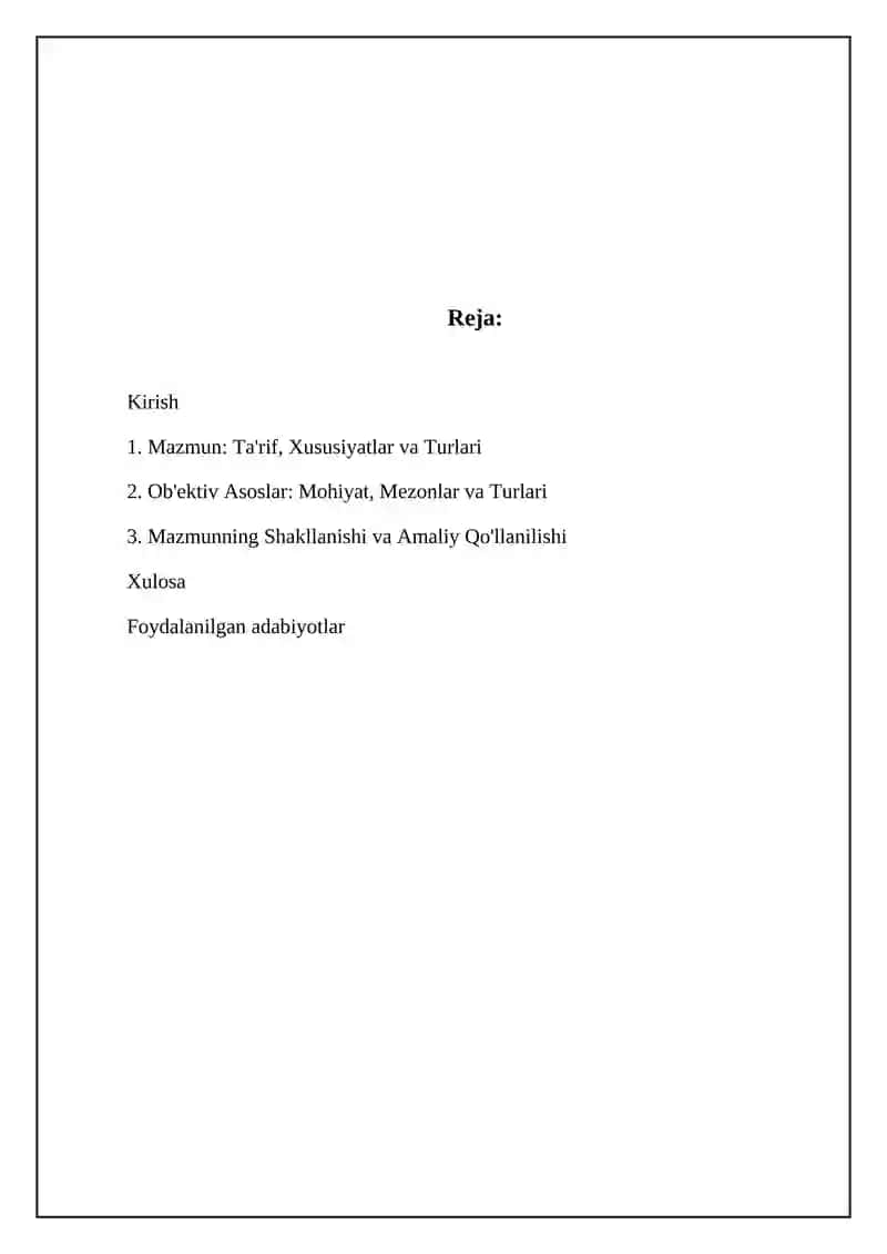 Narxning mazmuni va uning ob'ektiv asoslari 2
