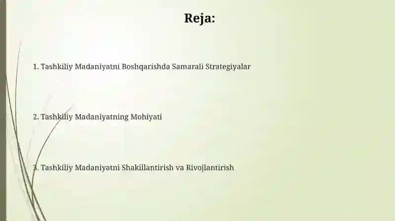 Menejmentda tashkiliy madaniyat va uning rivojlanishi 2