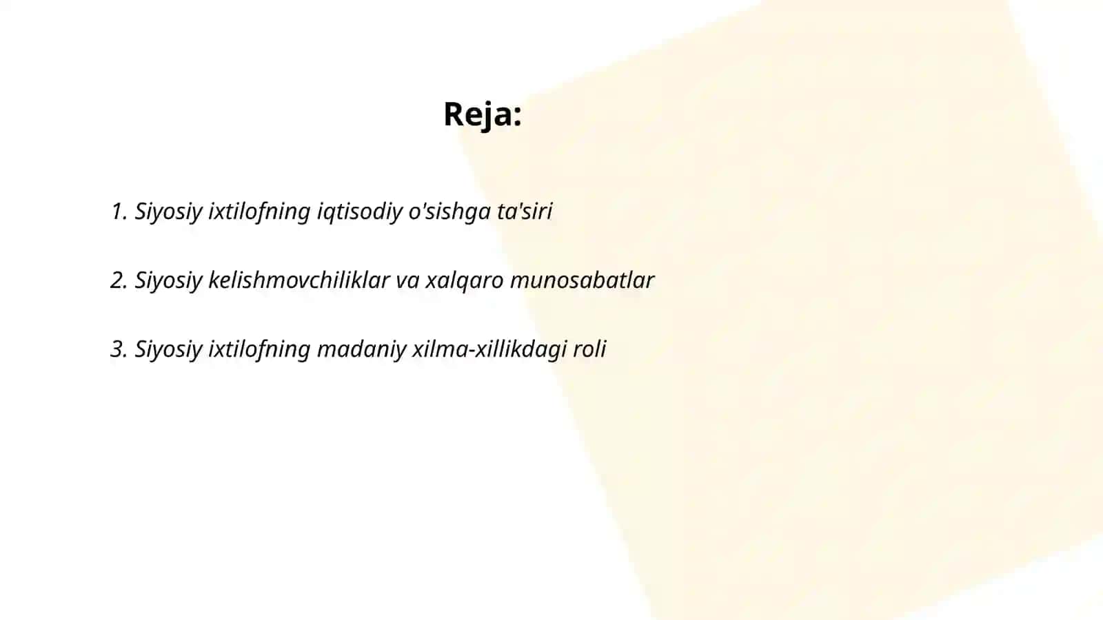Siyosiy ixtilofning iqtisodiy o'sishga ta'siri 2