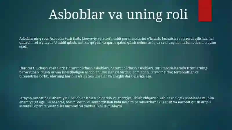 Harorat O‘Lchash Vositalari 2