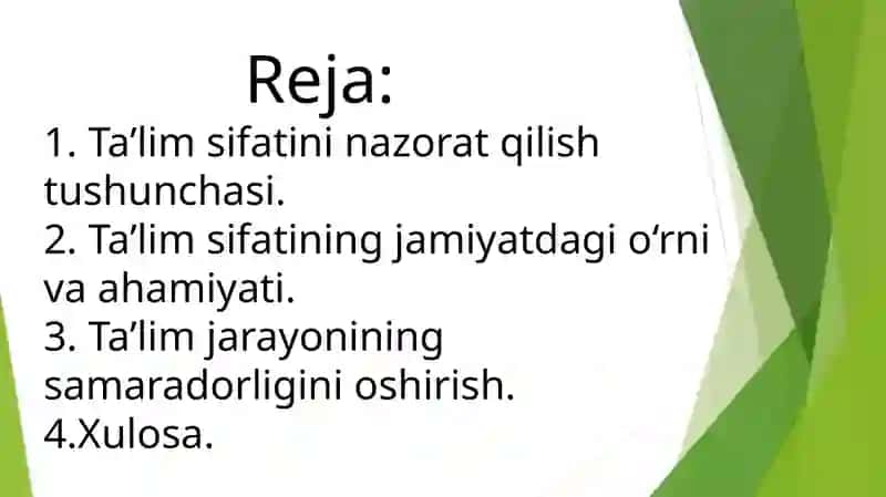 Ta’lim sifatini nazorat qilish va uning turlari 2
