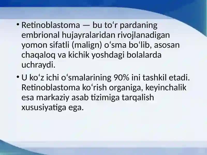 Retinablastomalar 2
