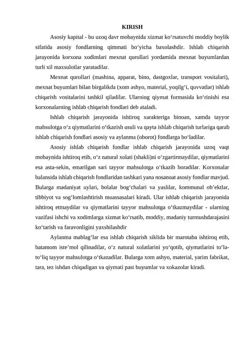 Korxonaning asosiy kapitali 2