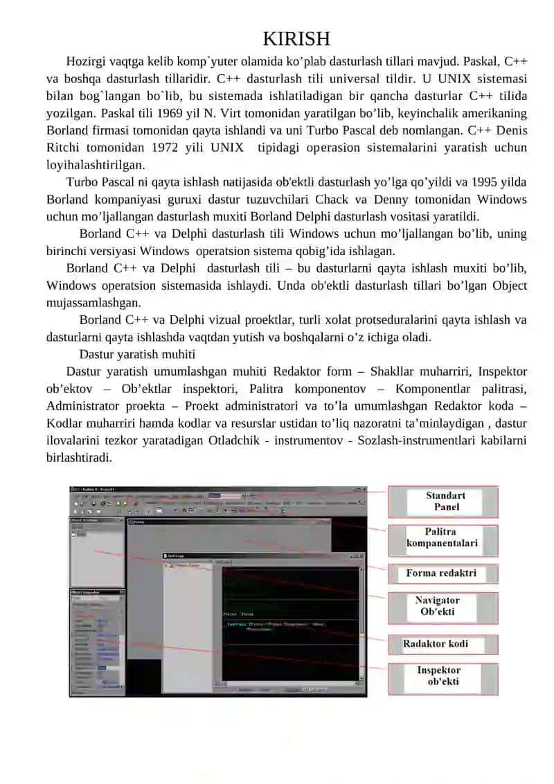C++ ALGORITMIK TILI VA UNDA DASTUR YARATISH 2