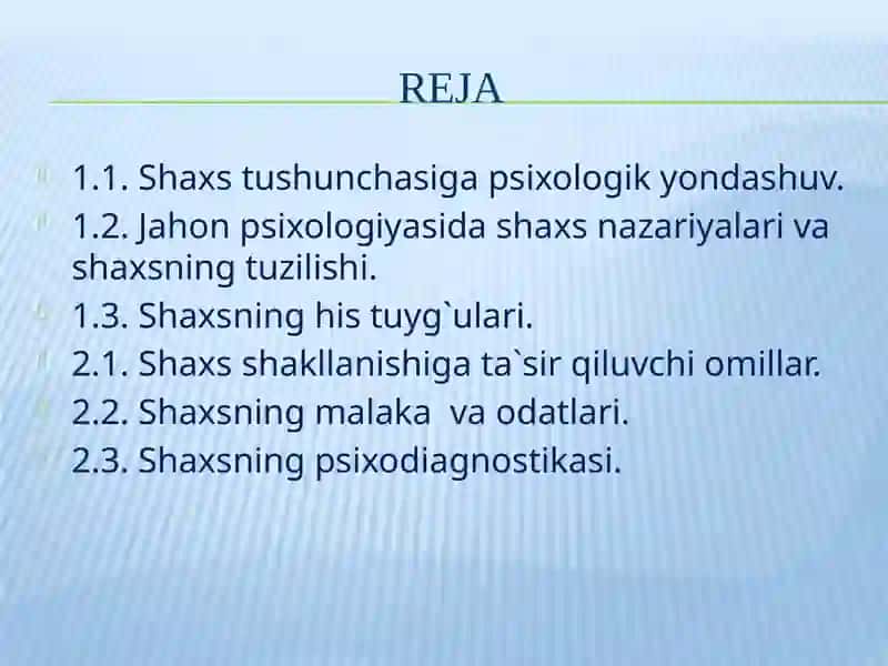 SHAXS PSIXOLOGIYASIDA SHAXSNING SHAKILLANISHI 2