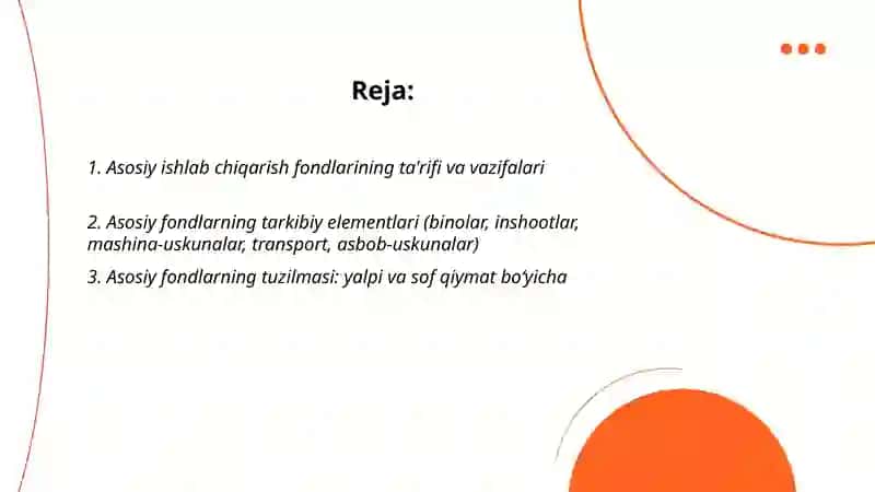 Asosiy ishlab chiqarish fondlarining tarkibi va tuzilmasi 2
