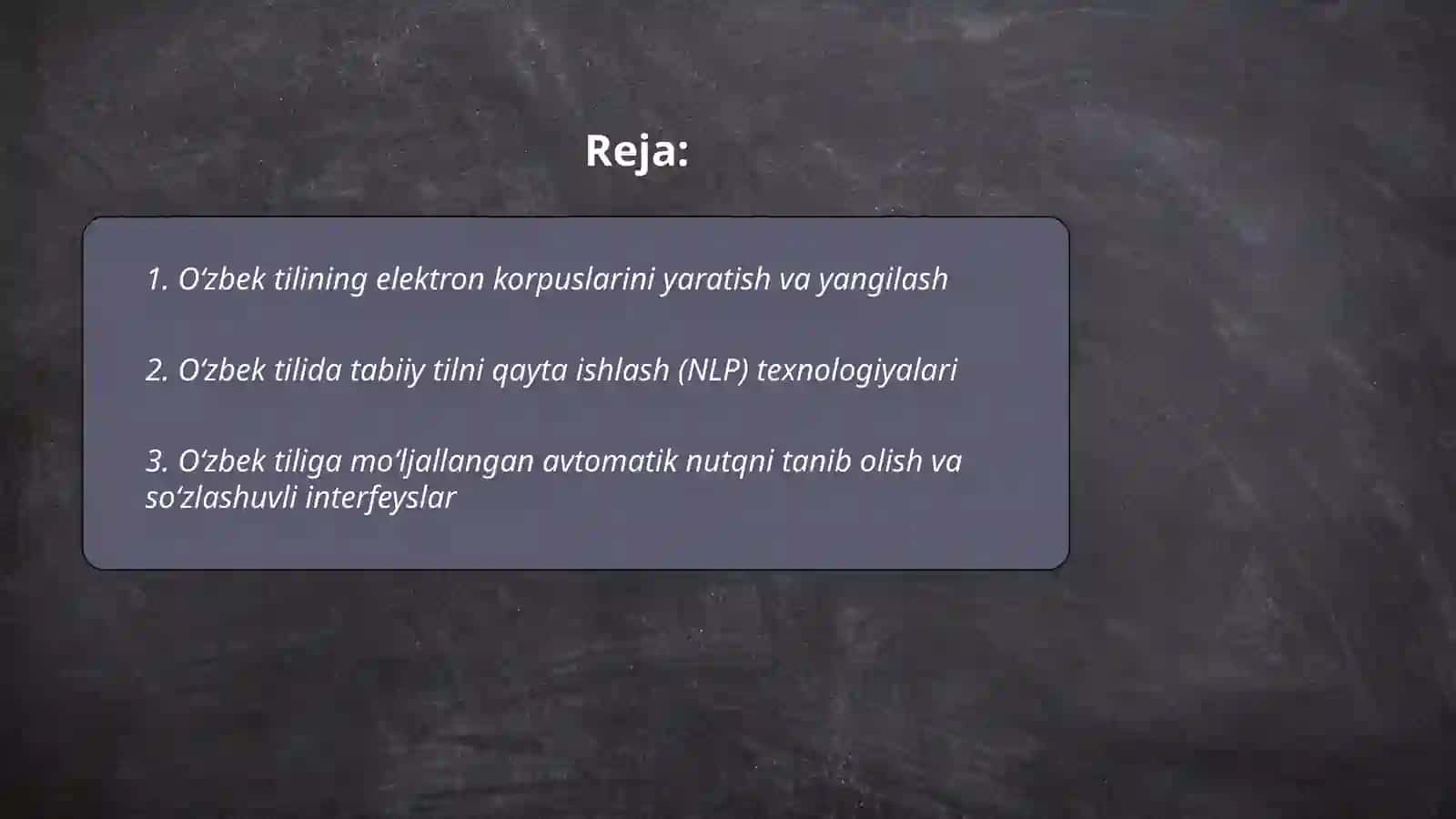 Oʻzbek tili sohasining innovatsion yangiliklari haqida 2