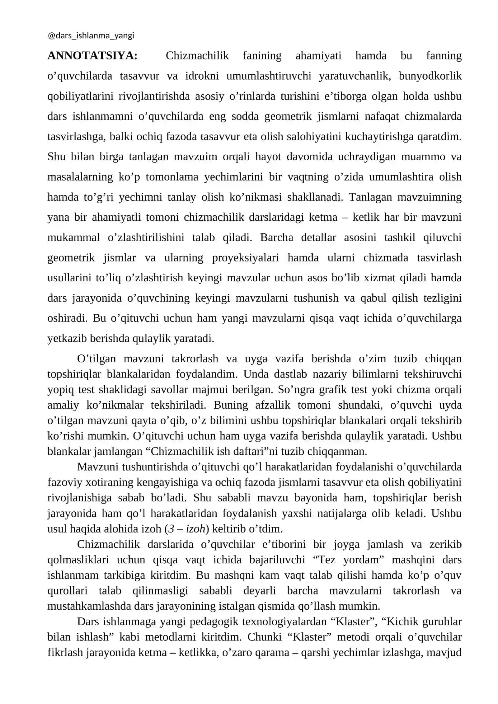 Proyeksiyalash Usullari 2