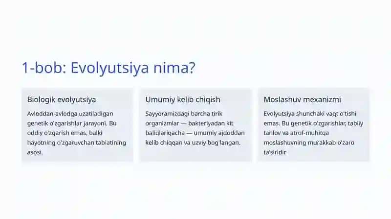 Evolyutsion Dalillar: Hayot Tarixining Sirlarini Ochish 2