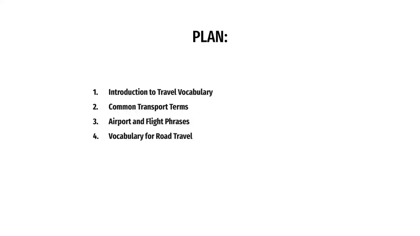 Introduction to Travel Vocabulary 2