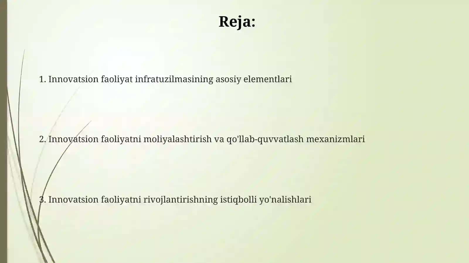 Innovatsion faolyat infratuzilmaning tashkiliy iqtisodiy mexanizmi 2
