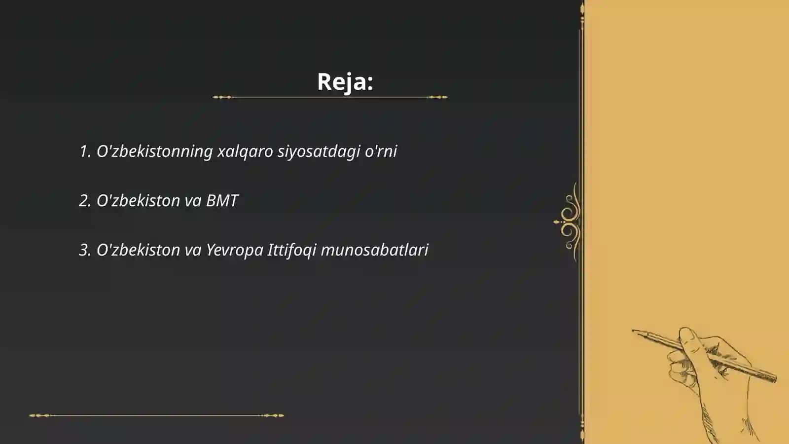 O'zbekiston va Jahon hamjamiyati 2