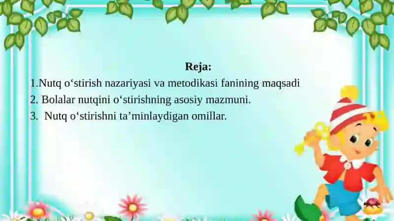 Bolalarni Nutqini O‘stirish Fanining Maqsad va Vazifalari 2