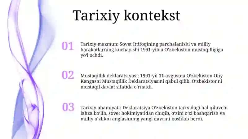 Mustaqillik Deklaratsiyasi Va Uning Tarixiy Ahamiyati 2