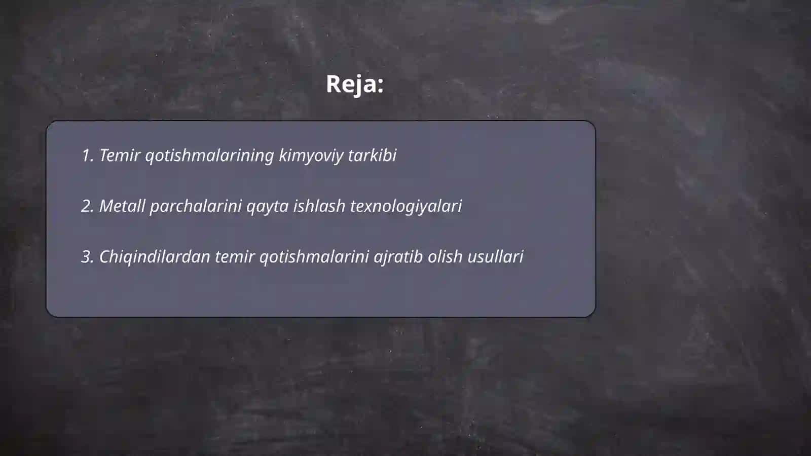 Metall parchalari va chiqindilaridan temir qotishmalarini olish 2