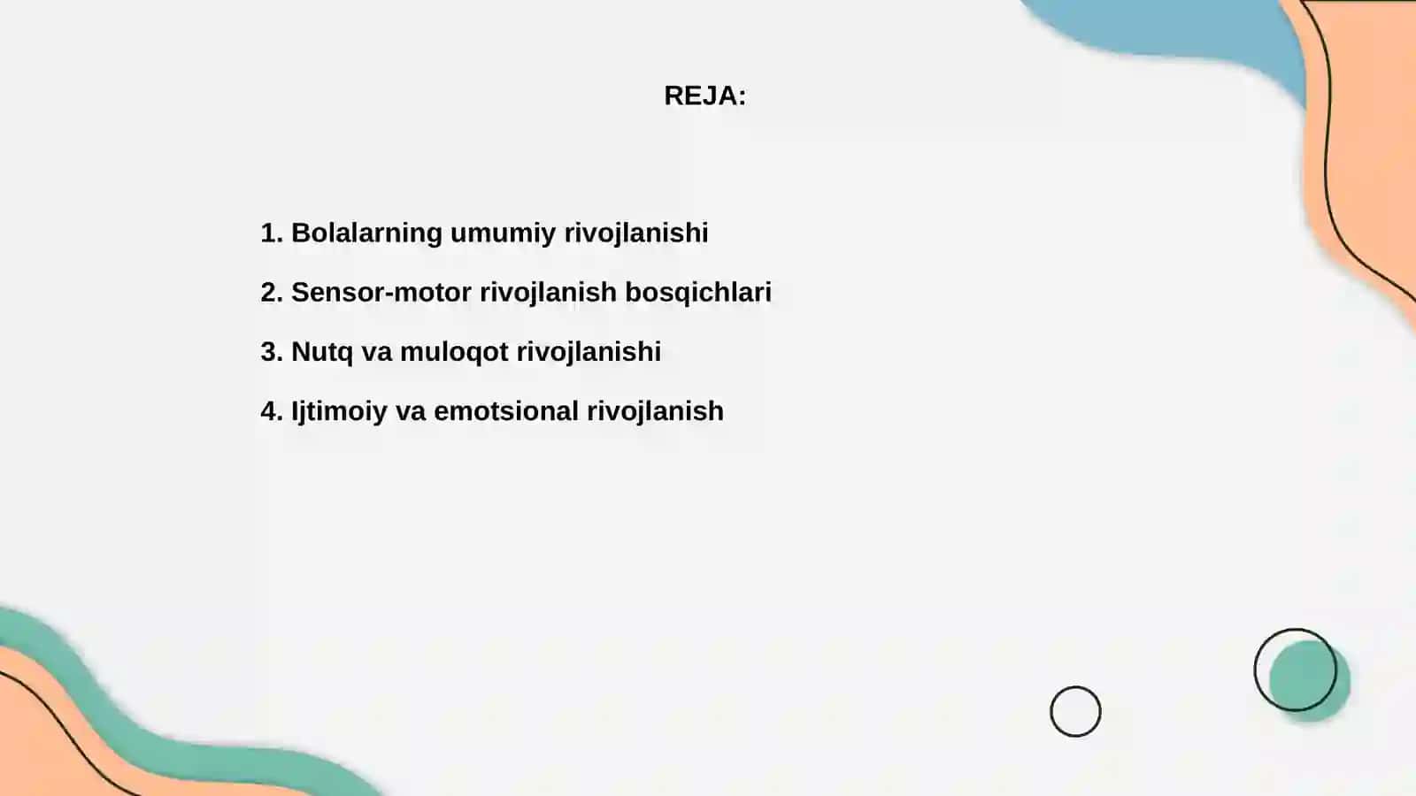 Bolalarning rivojlanishi 2