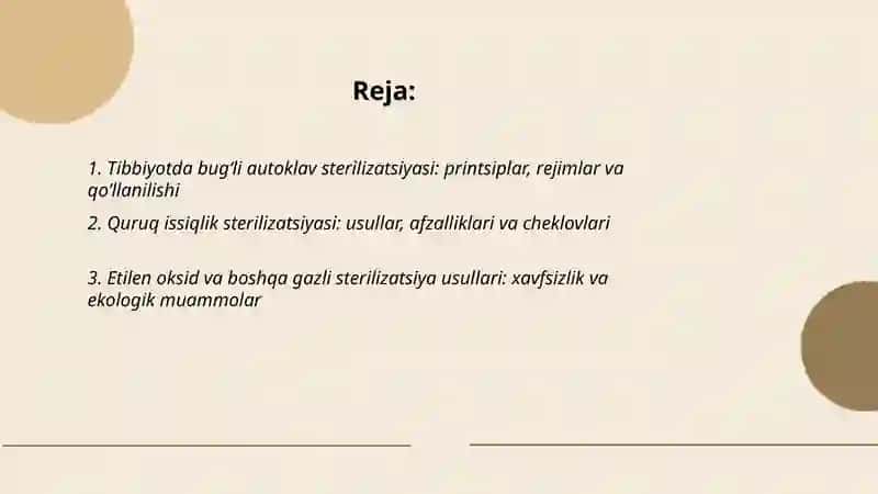 Zamonaviy Sterilizatsiya Usullari 2