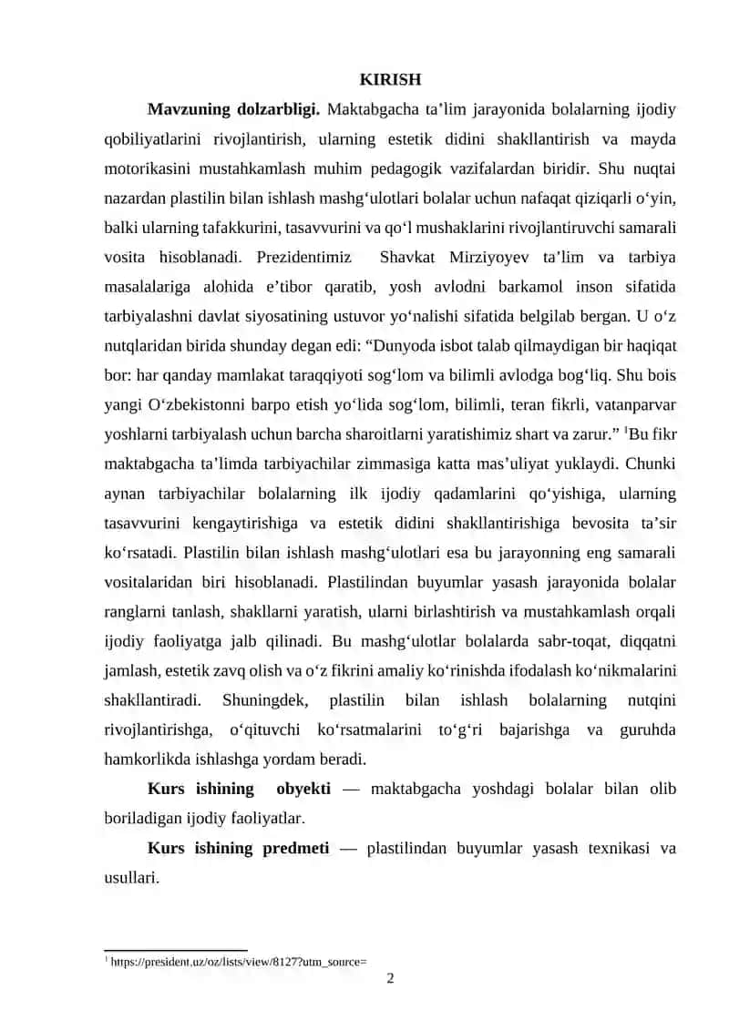 Bolalar bilan plastilindan buyumlar yasash texnikasi va usullari 2