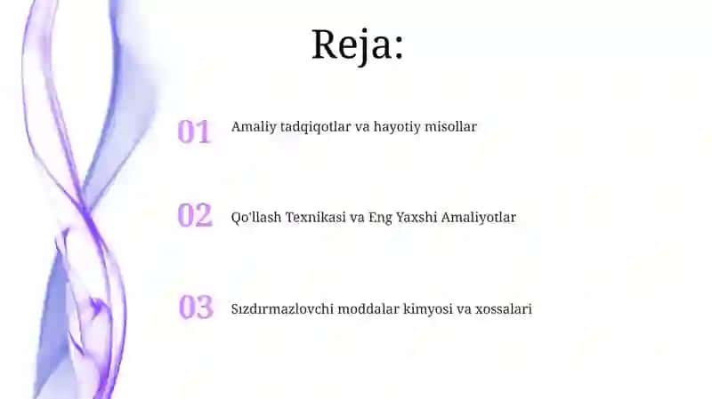 Sızdırmazlovchi moddalar kimyosi va xossalari 2