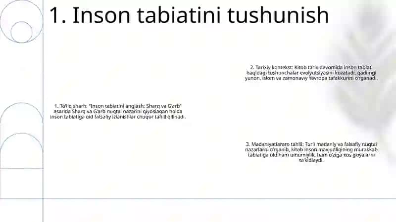 Inson tabiatini tushunish 2