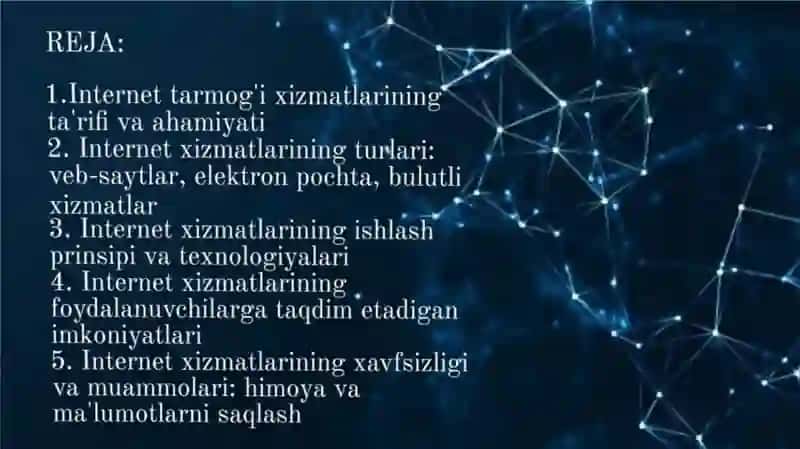 Internet tarmoq xizmatlari 2