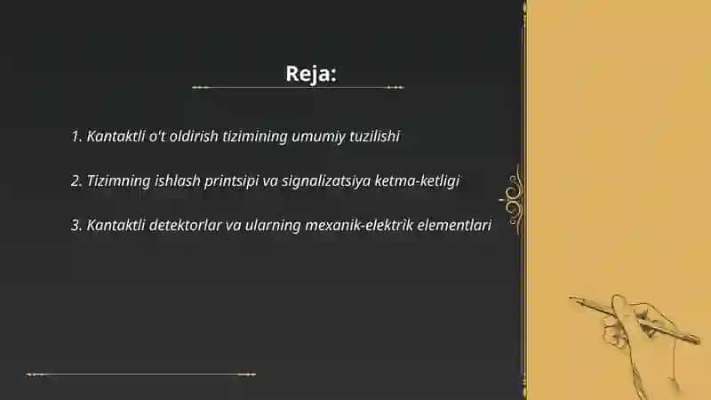Kantaktli o't oldirish tizimini tuzilishi va ishlash prinsipi 2