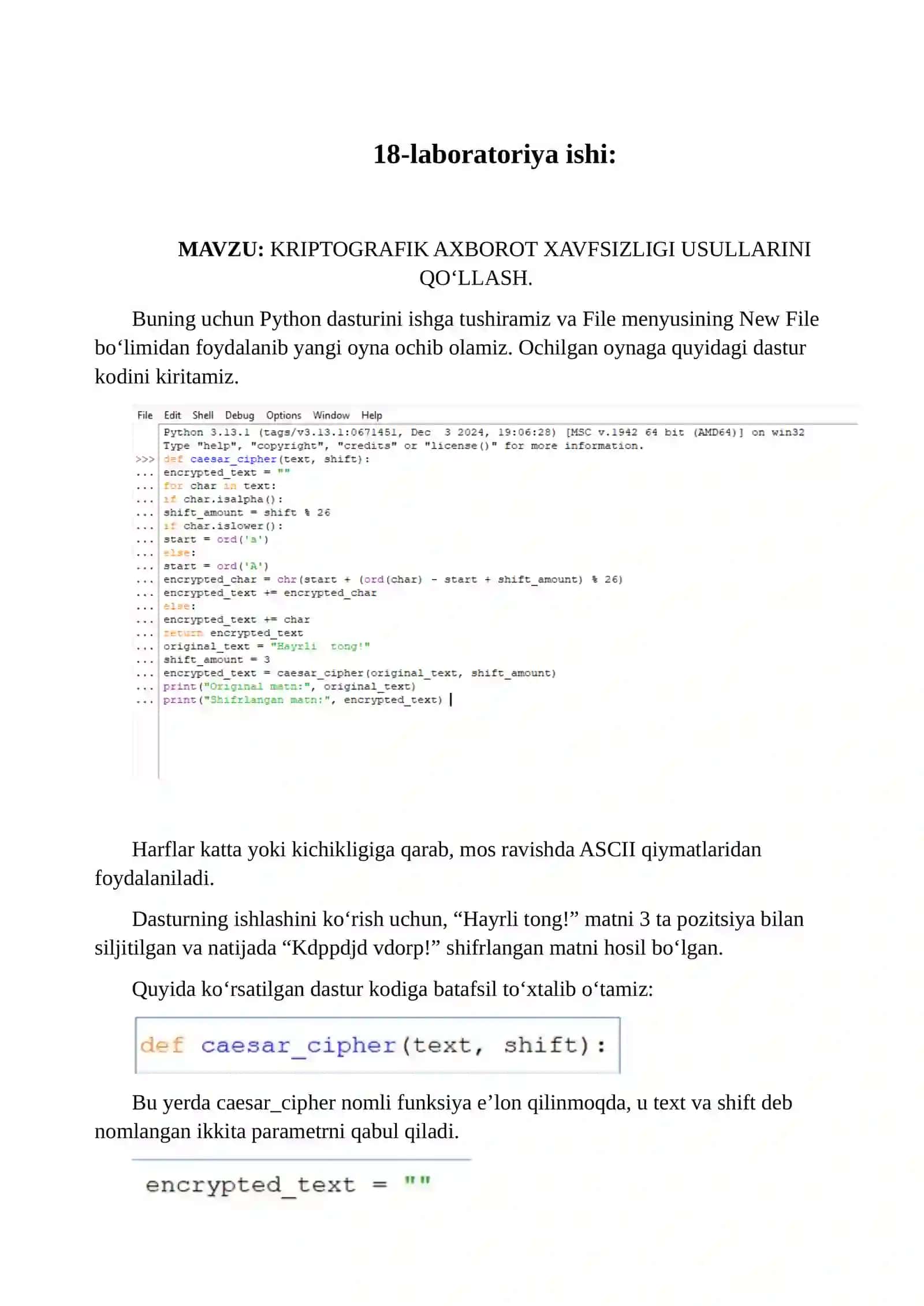 KRIPTOGRAFIK AXBOROT XAVFSIZLIGI USULLARINI QO‘LLASH 2