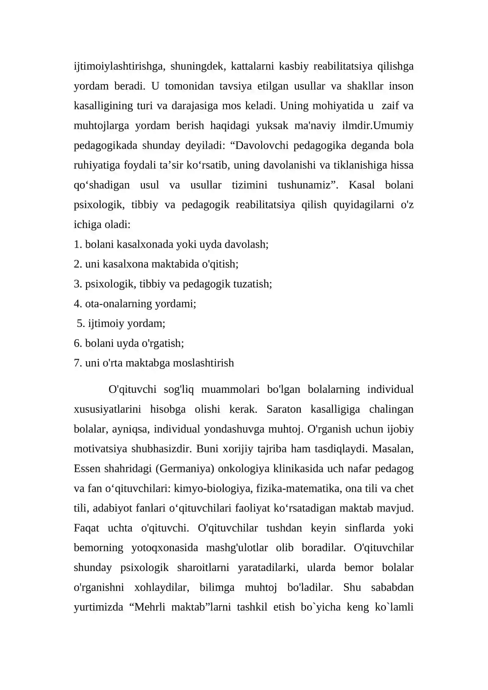 Mehrli maktab, inklyuziv va uydagi ta’limni tashkil etishning zarurati va huquqiy asoslari 2