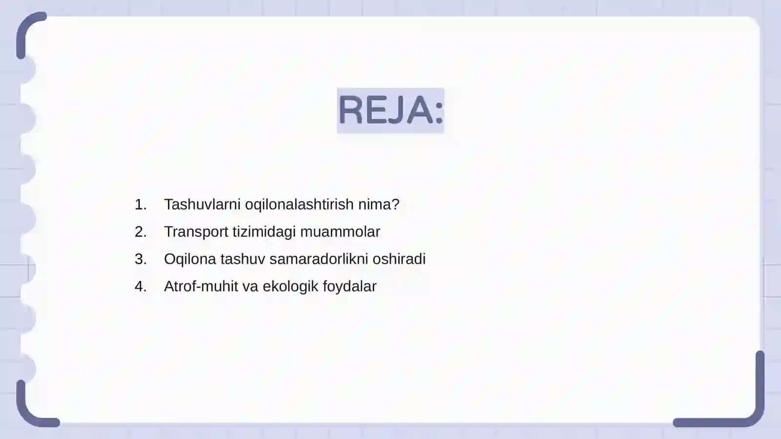 Tashuvlarni oqilonalashtirishning ahamiyati 2