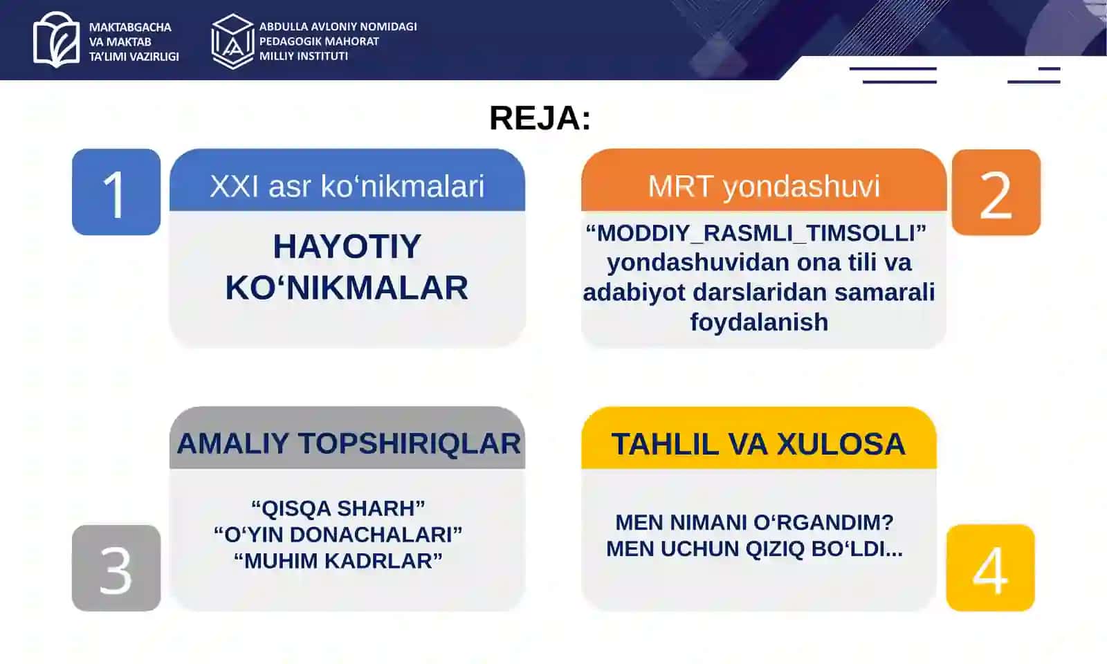MODDIY-RASMLI-TIMSOLLI yondashuvi 2