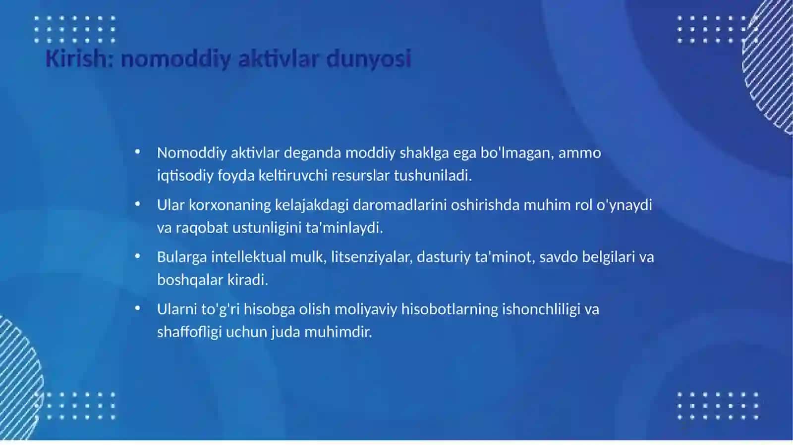 Uzoq Muddatli Nomoddiy Aktivlar Hisobi Asoslar va Amaliyot 2