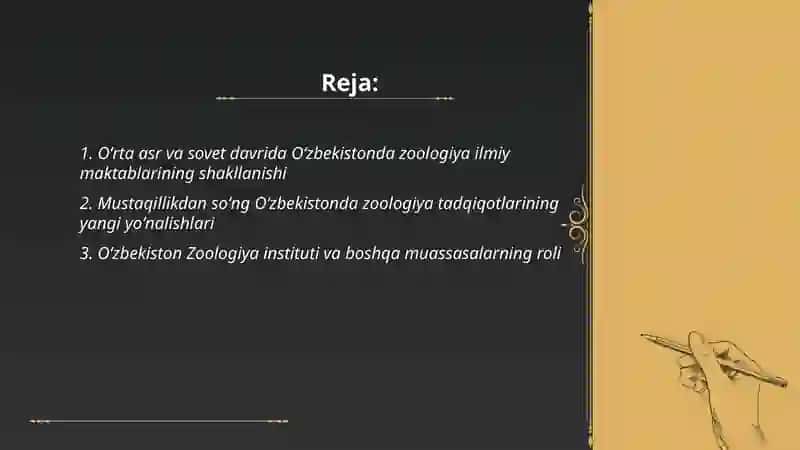 Oʻzbekistonda zoologiya tadqiqotlarining rivojlanishi 2